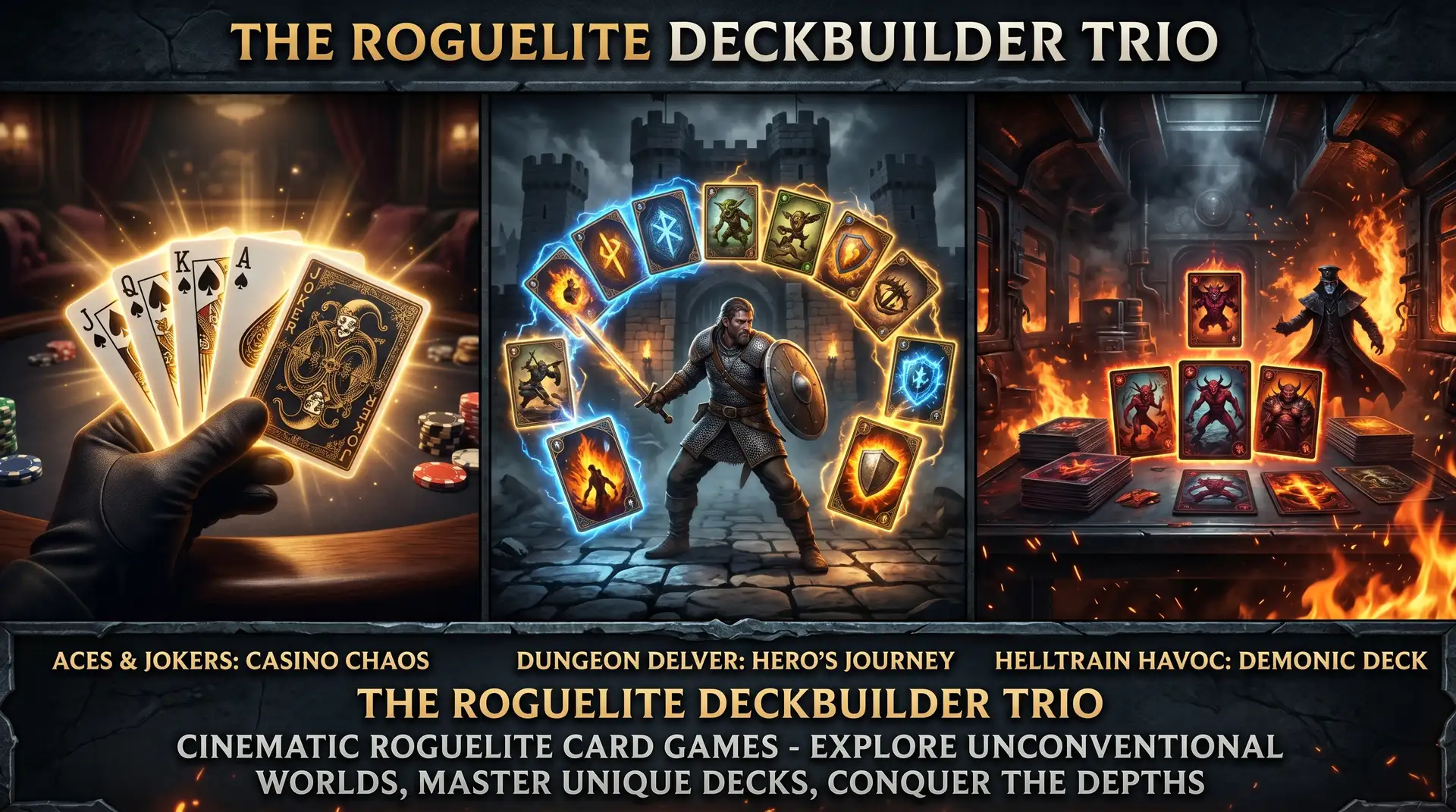 Games like Balatro 2026 — comparison of Balatro, Slay the Spire 2 and Monster Train 2 as the best deck builder roguelite alternatives