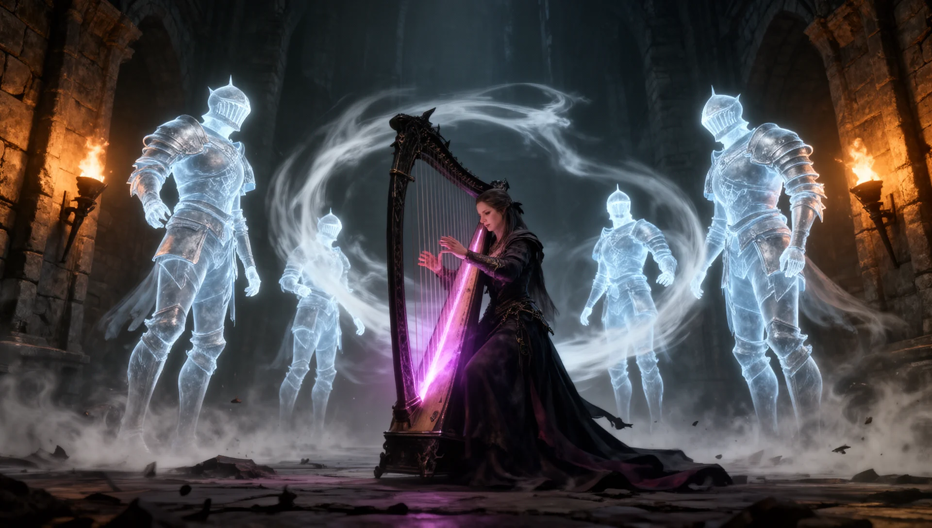 Revenant summoning spectral phantom warriors through Necromancy in Elden Ring Nightreign